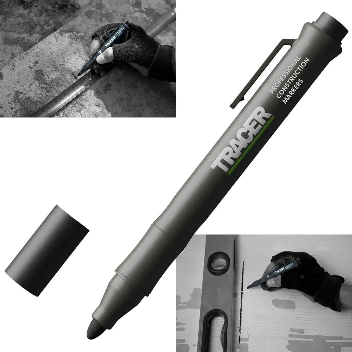 Tracer Clog Free Permanent Marker Pen Black Bullet Point 1