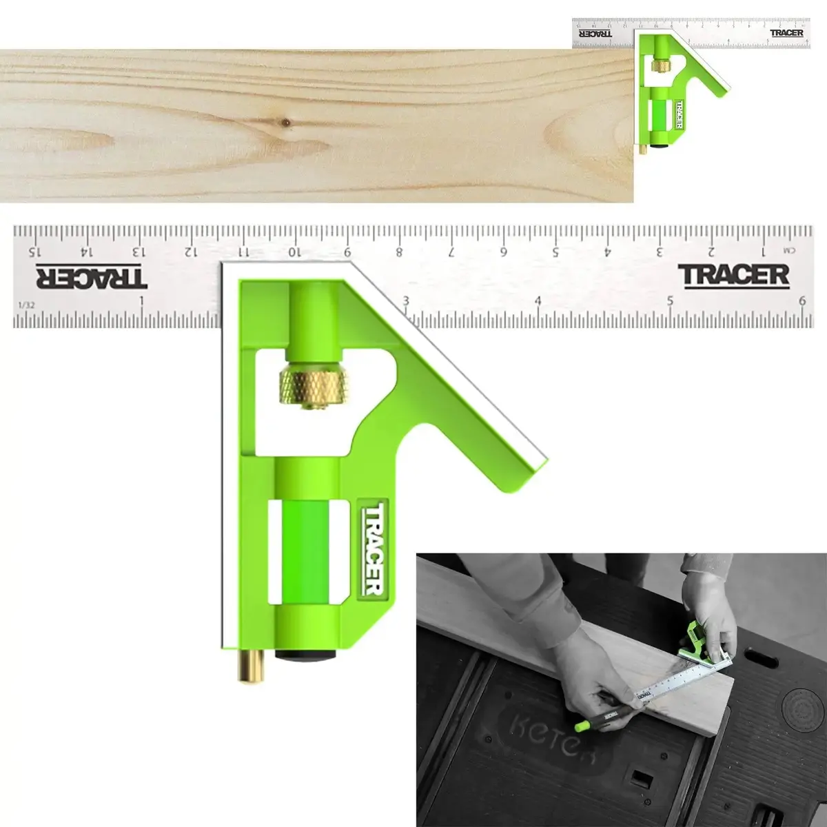 Tracer Combination Square 150Mm 6 1