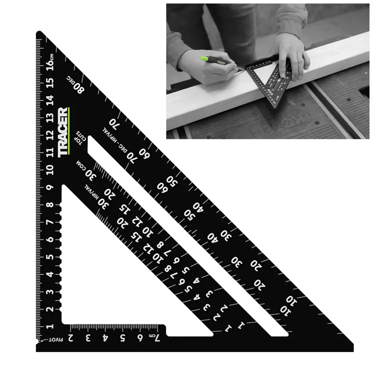 Tracer Metric Speed Square 175Mm 1