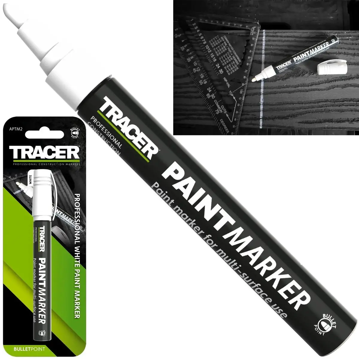 Tracer Paint Marker White 1-3Mm Bullet Point 1