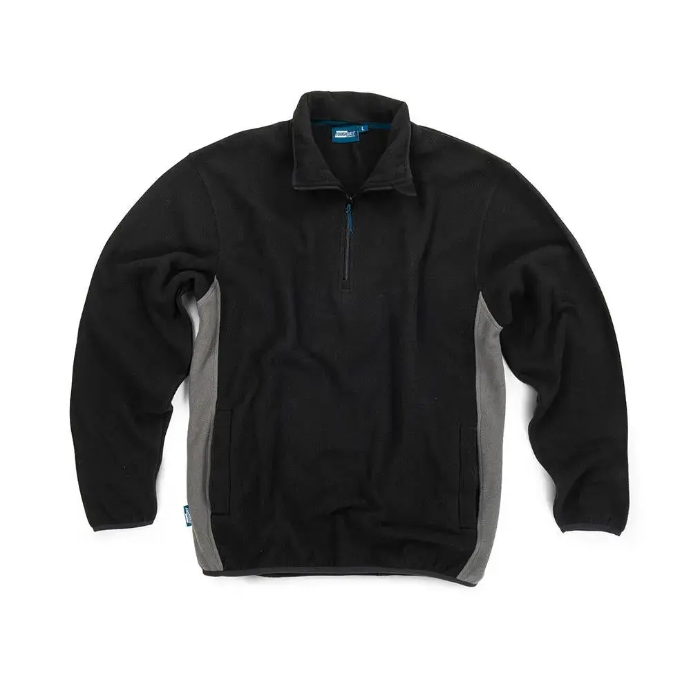 Tough Grit 2-Tone 1/4 Zip Fleece Black / Charcoal Xxl 901176 1