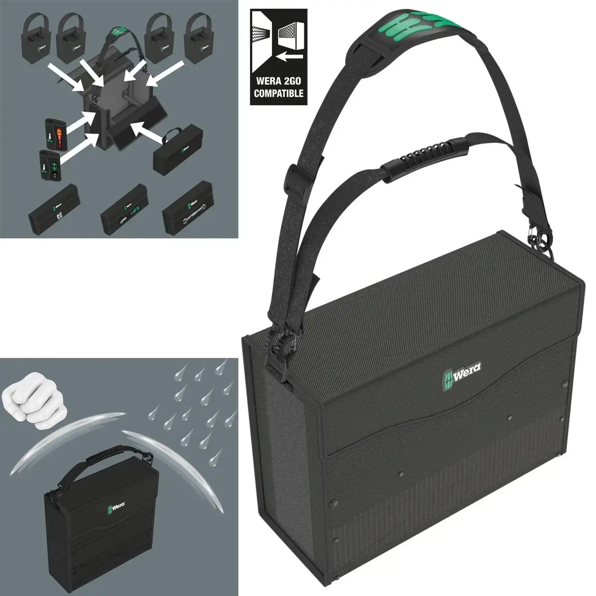Wera 2Go 2 Xl Tool Container 2 Piece Tool Storage Bag 1