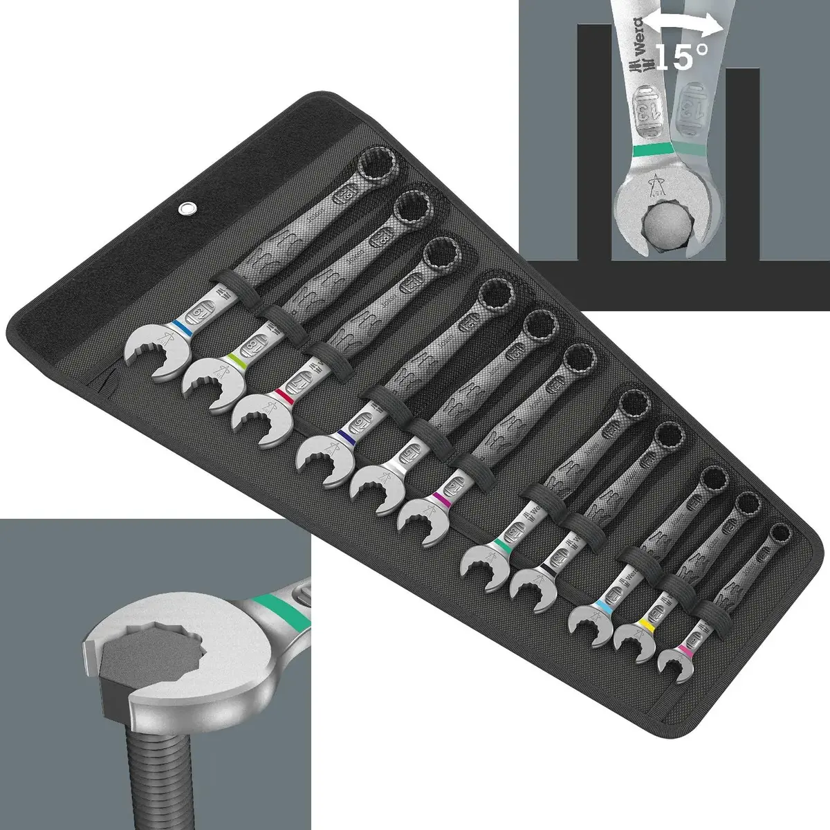 Wera 6003 Joker 11 Set 1 Combination Spanner Wrench 11 Piece 8-19Mm In Case 1