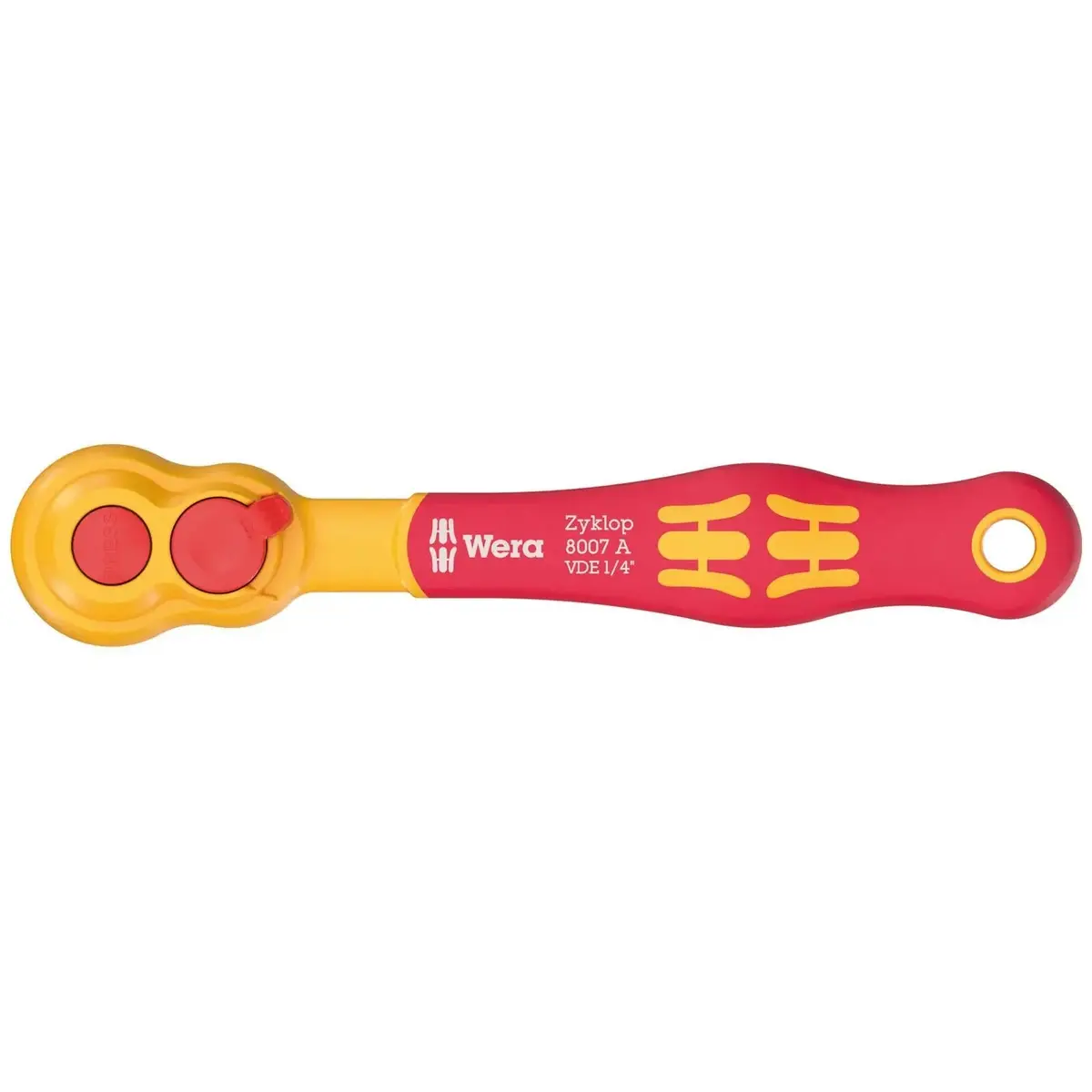 Wera 8007 A Vde Zyklop Ratchet Handle Wrench Insulated Reversible 1/4" Drive 1