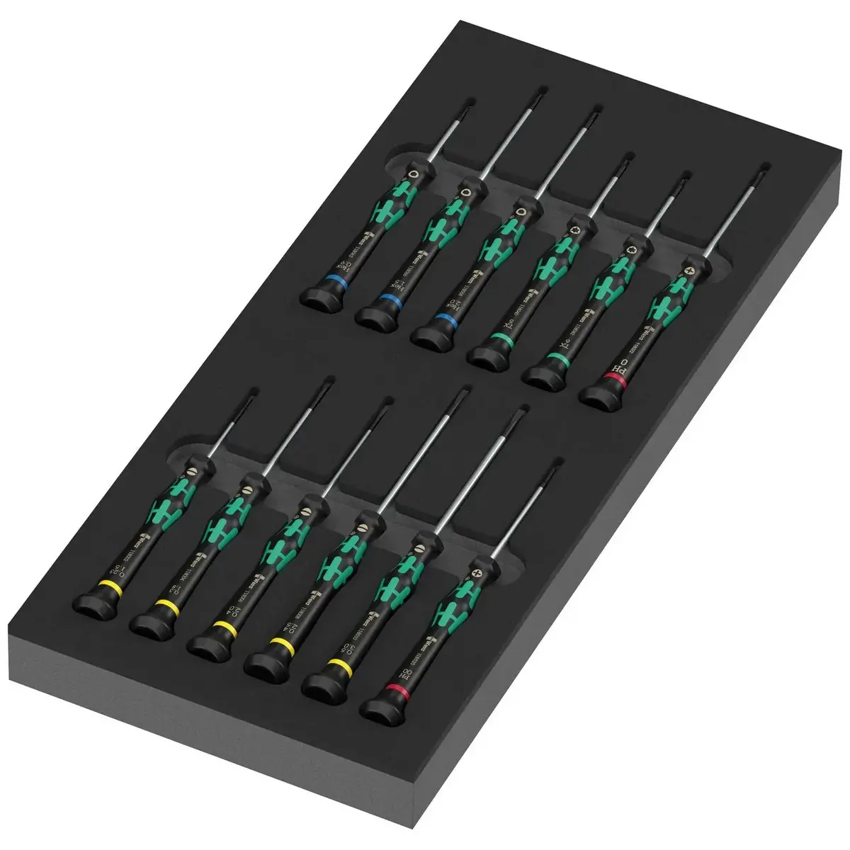 Wera 9716 Foam Insert Kraftform Micro Screwdriver Set 2 Precision Screwdrivers 13 Pieces 1