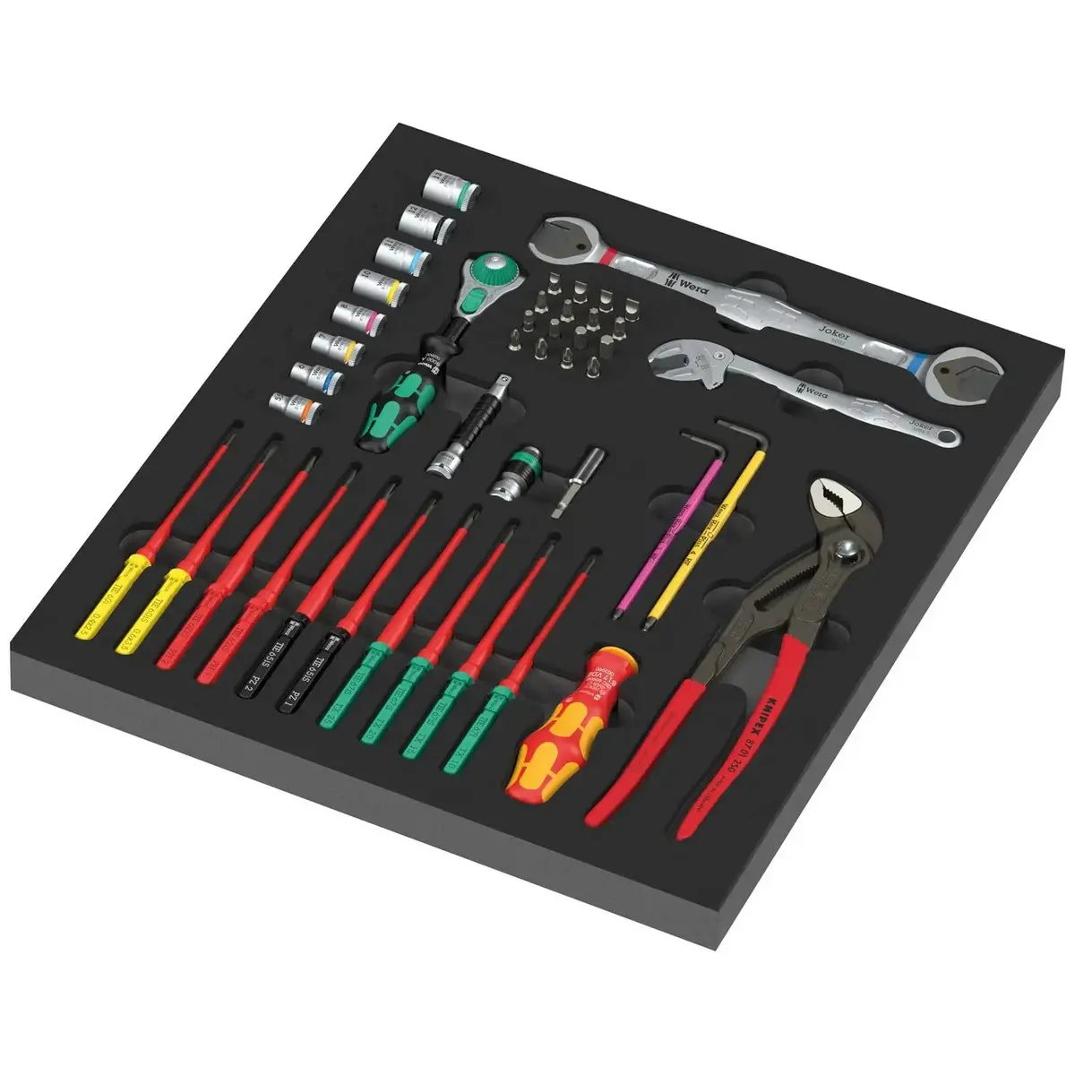Wera 9753 Foam Insert Kraftform Kompakt Maintenance Set 1 Vde Screwdrivers 45 Pieces 1