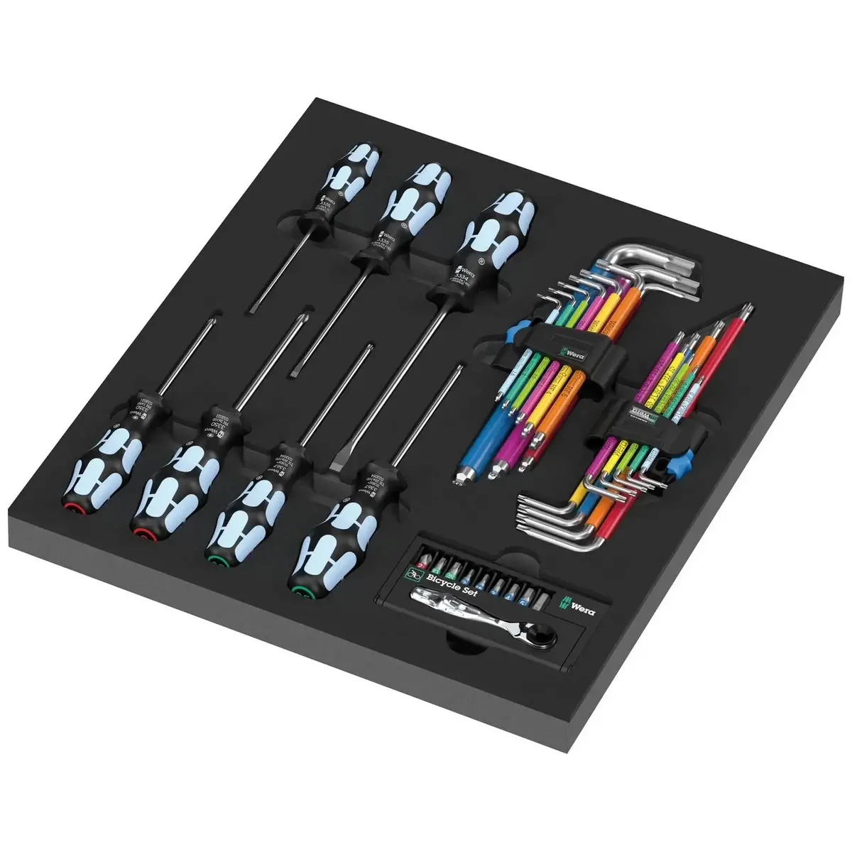 Wera 9760 Foam Insert Stainless Set 1 Screwdrivers Hex Keys Torx Keys 36 Pieces 1