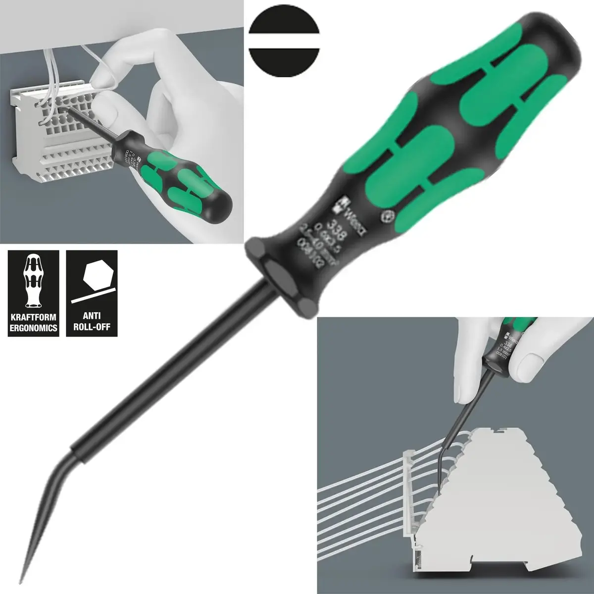 Wera Actuation Tool For Terminal Blocks Spring Cages 338 Slotted 2.5 X 0.4 X 81Mm 1