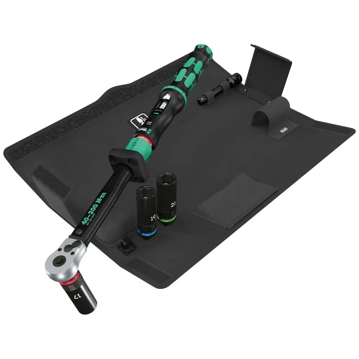 Wera Click Torque Lock C 3 Car Wheel Change Set 1 Reversible Ratchet Torque Wrench 6 Pieces 1