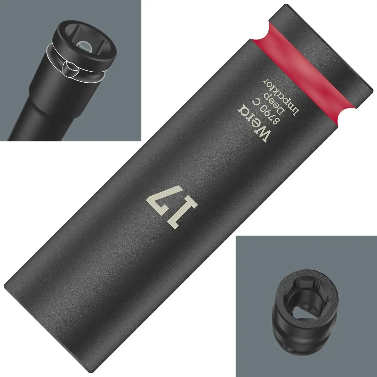Wera Deep Impact Socket Impaktor With 1/2" Drive Zyklop 8790 C 17Mm X 83Mm 1