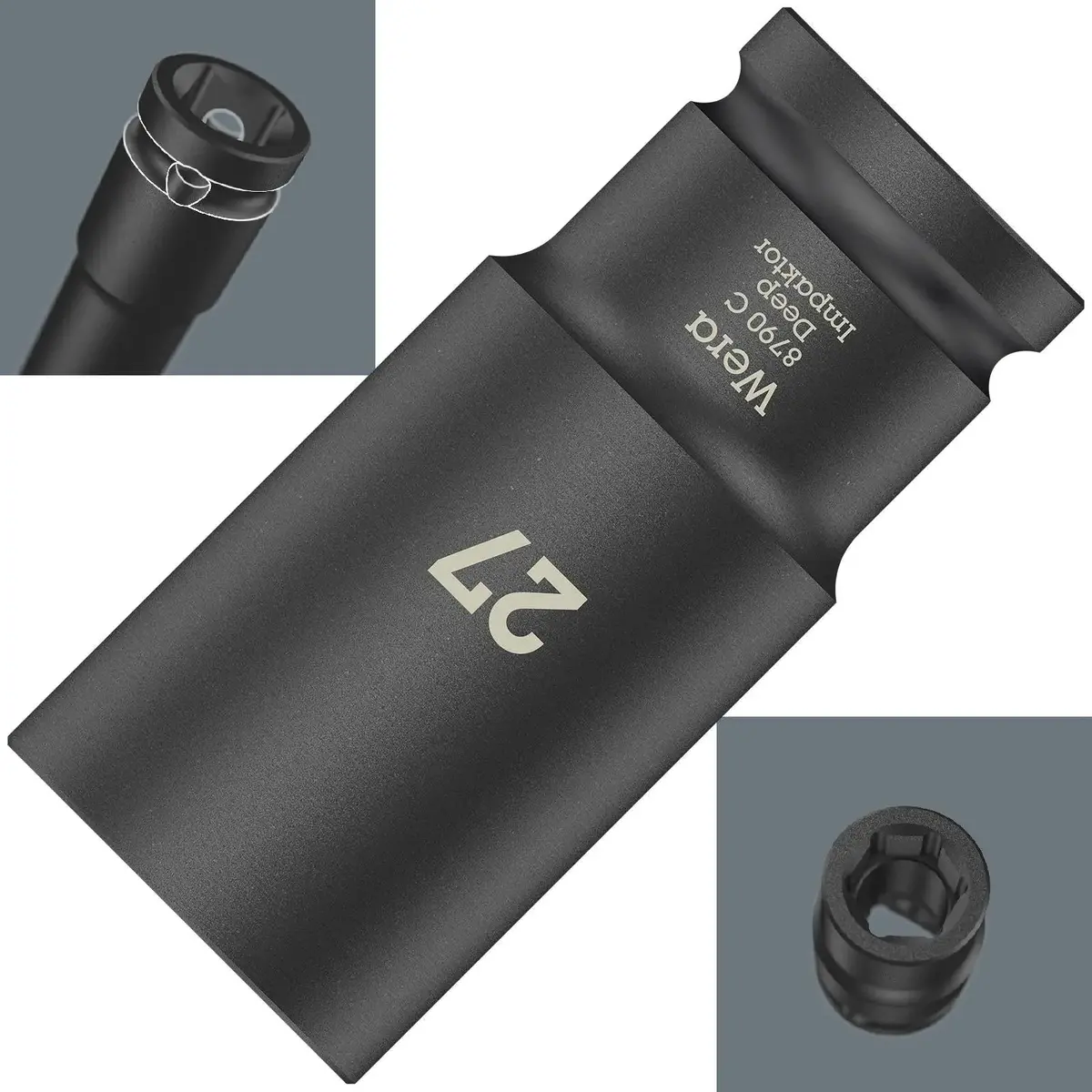 Wera Deep Impact Socket Impaktor With 1/2" Drive Zyklop 8790 C 27Mm X 83Mm 1