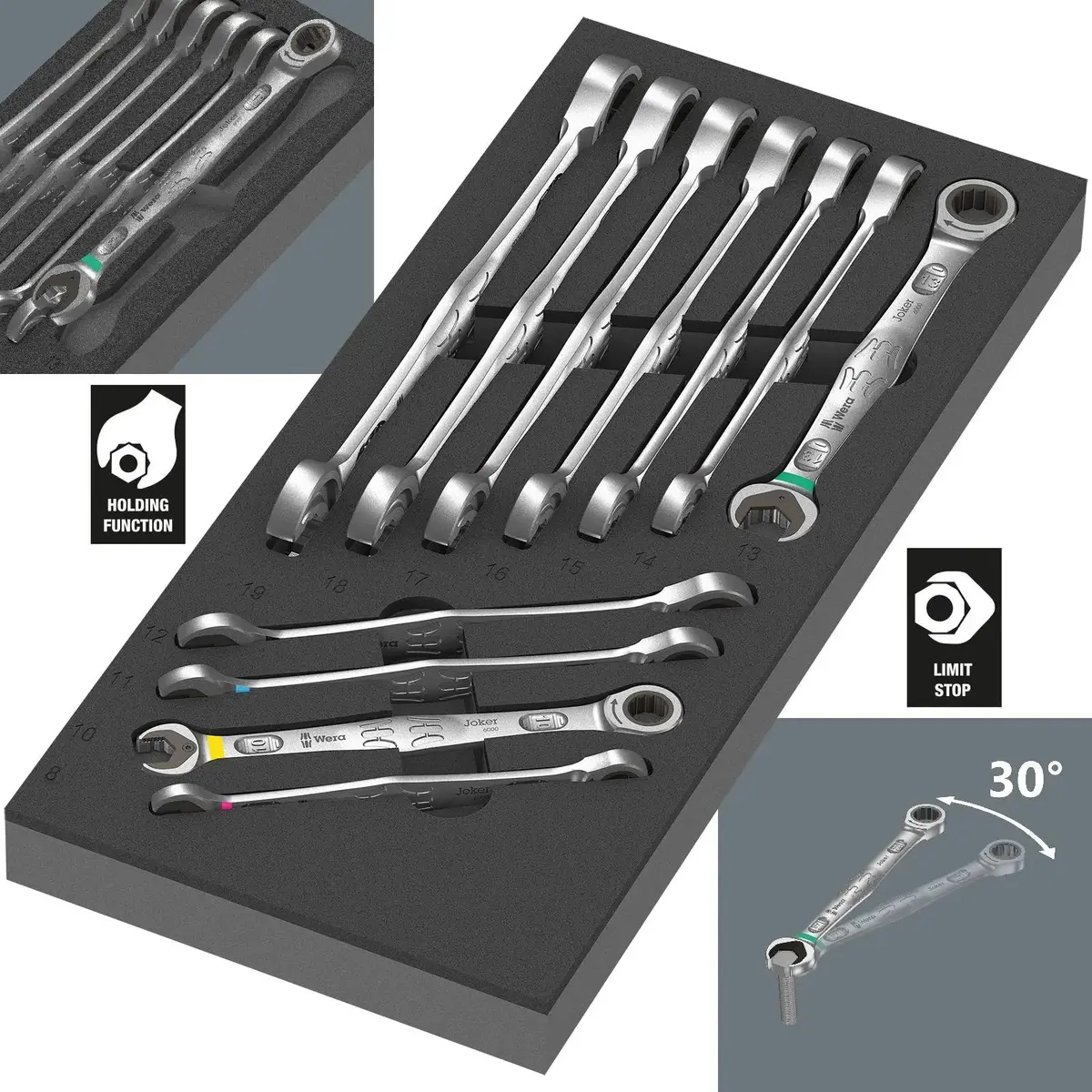 Wera Foam Insert 6000 Joker Set 1 9730 11 Pieces 1