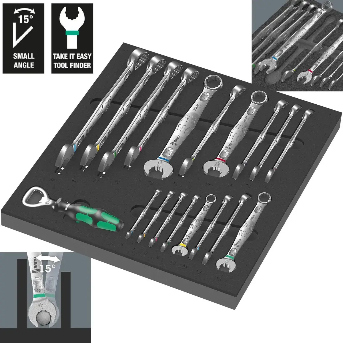 Wera Foam Insert 6003 Joker Set 1 9731 19 Pieces 1