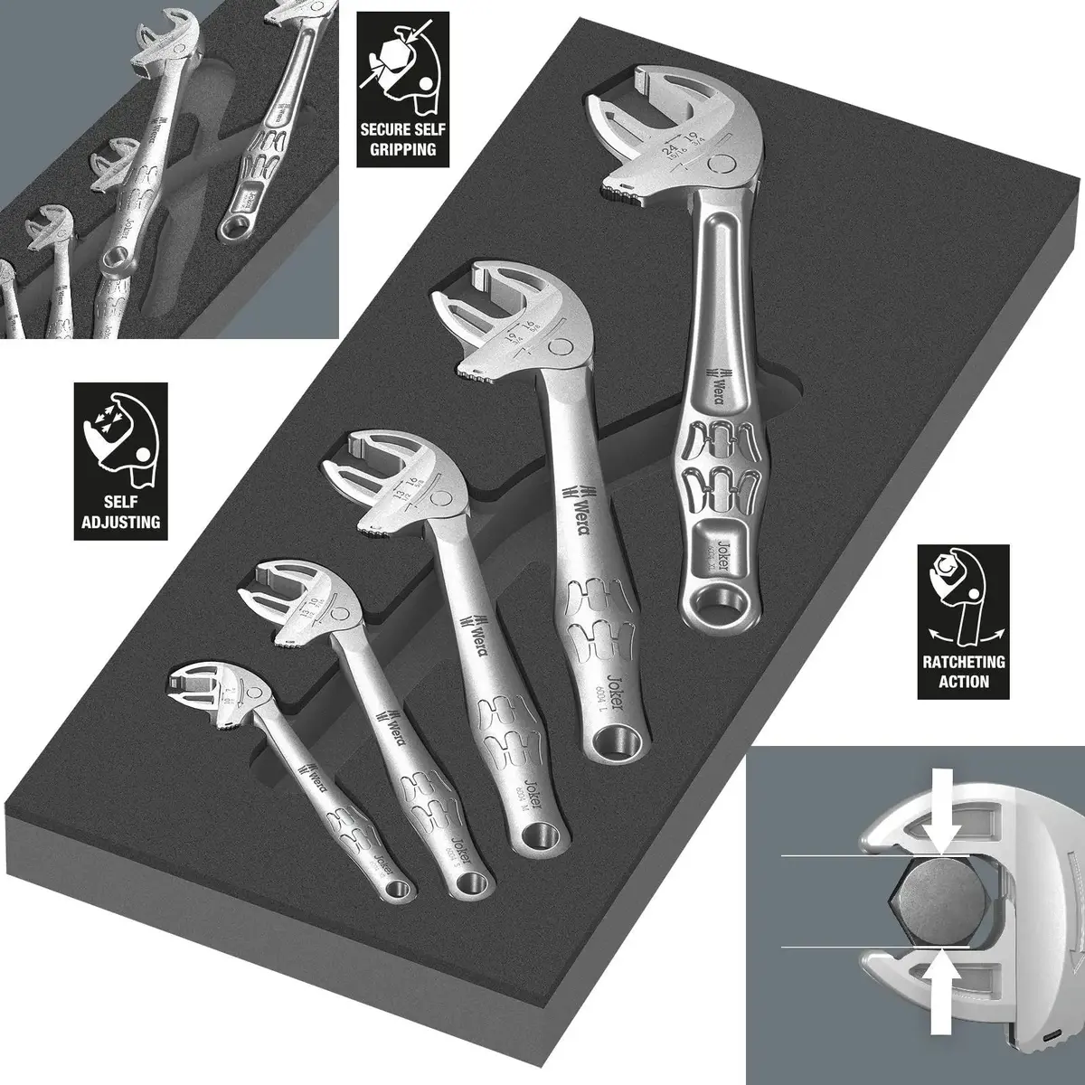 Wera Foam Insert 6004 Joker Set 1 9732 5 Pieces 1
