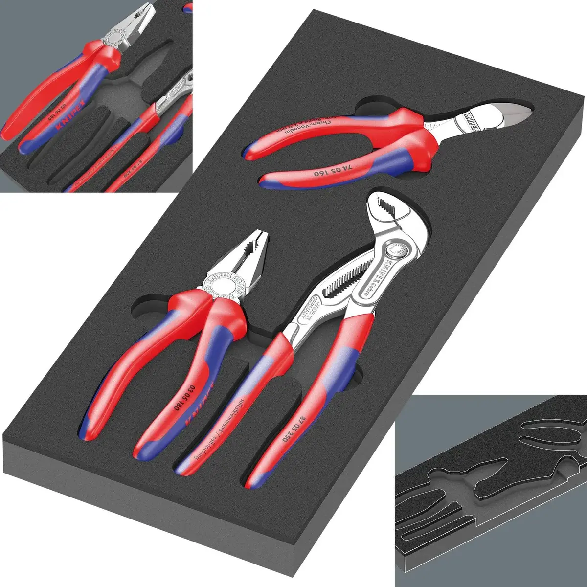Wera Foam Insert Knipex Pliers Set 1 9780 3 Pieces 1