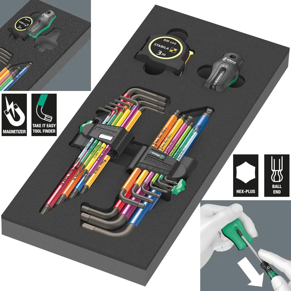Wera Foam Insert L-Key Set 1 9740 20 Pieces 1