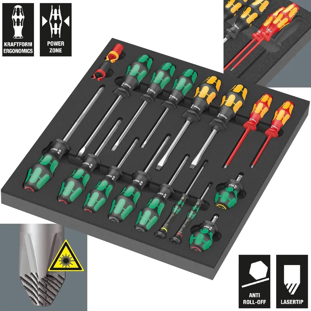 Wera Foam Insert Screwdriver Set 1 9710 18 Pieces 1