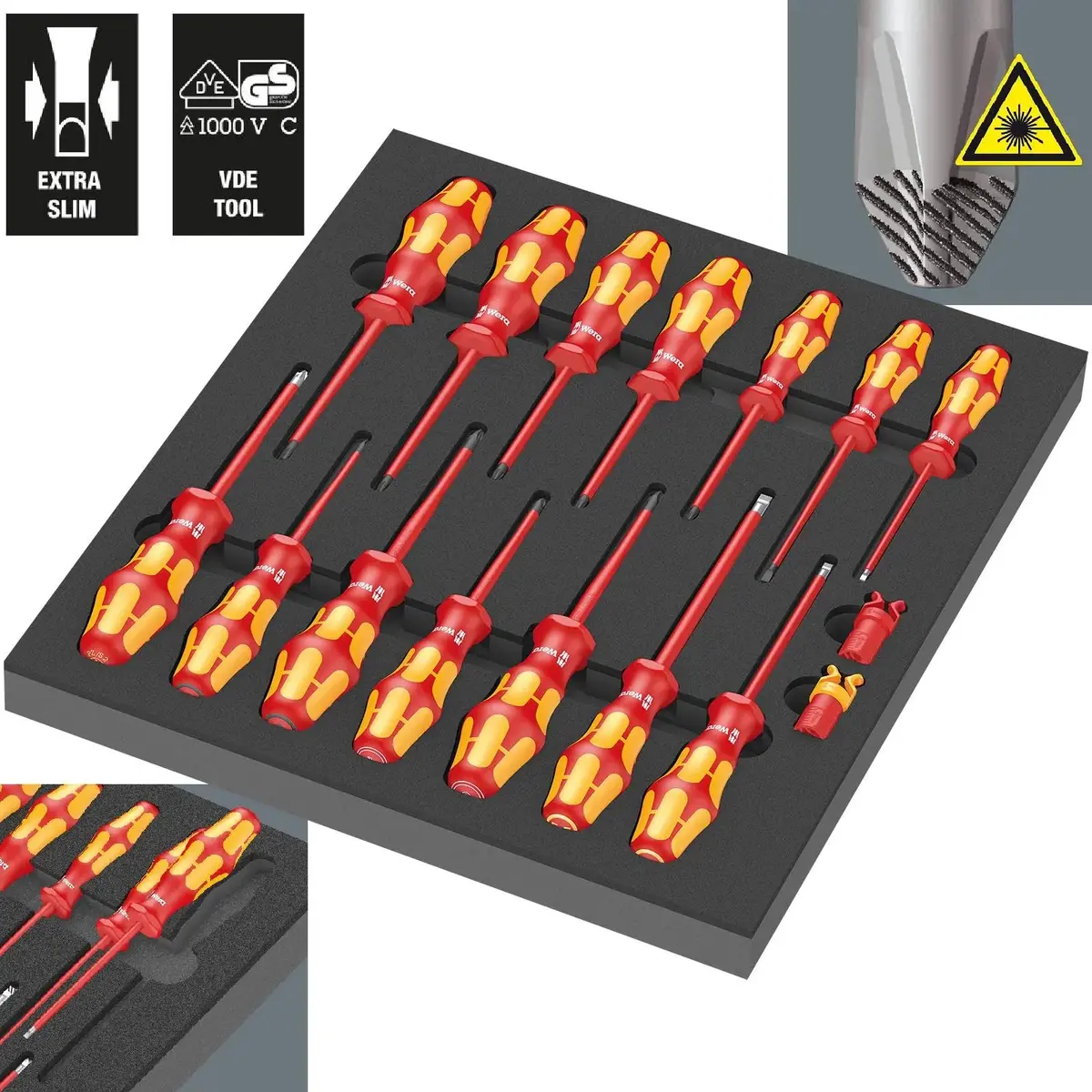 Wera Foam Insert Vde Screwdriver Set 1 9711 16 Pieces 1