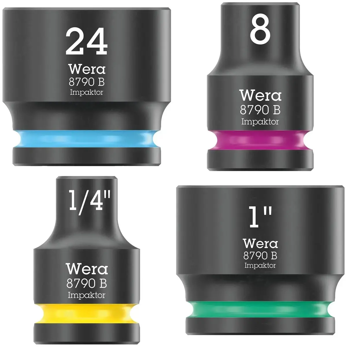 Wera Impact Socket 3/8" Drive 8790 B Impaktor Choose Size Metric 8-24Mm Or Imperial 1/4"-1 1