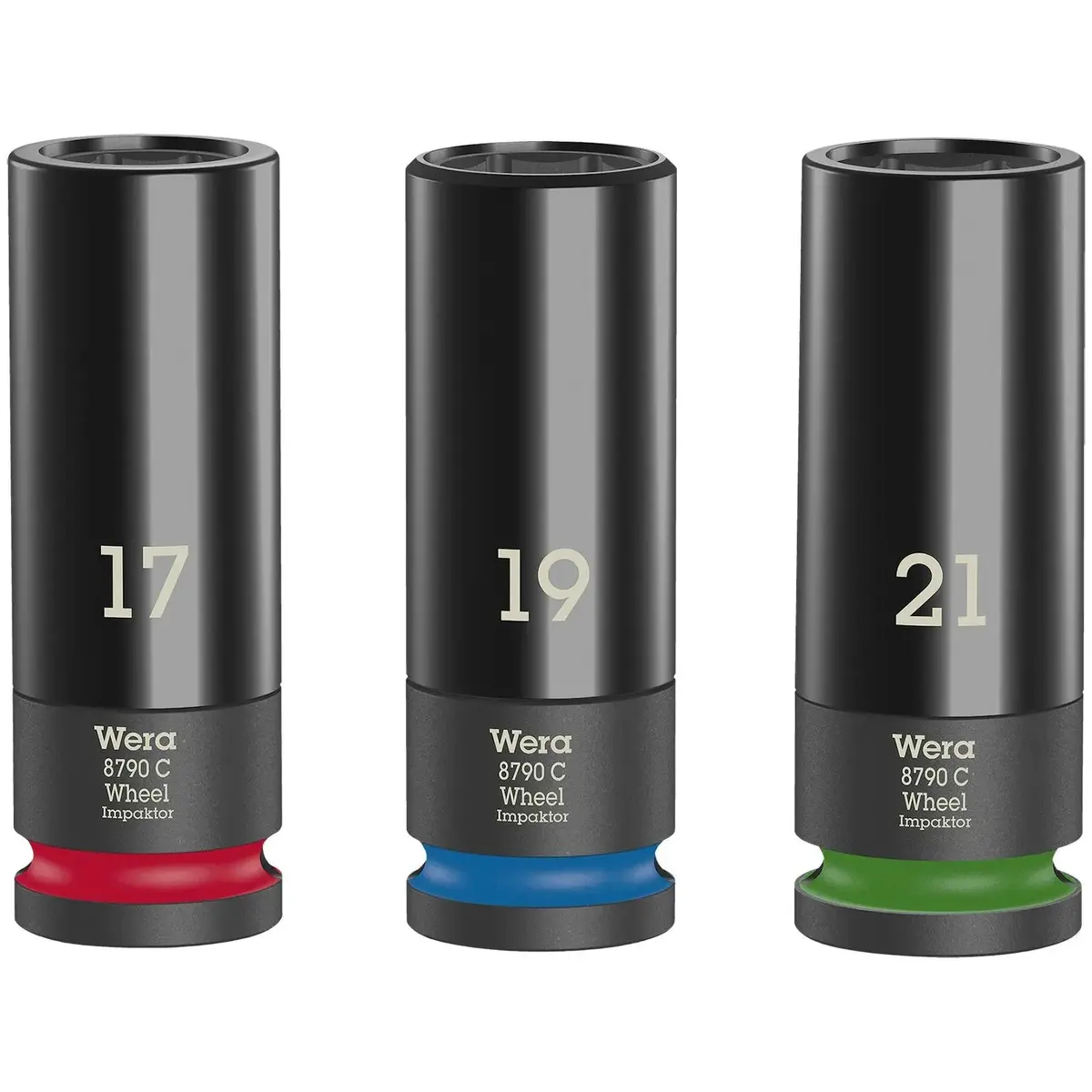 Wera Impact Socket Set 1/2" Drive For Alloy Wheels Wheel Impaktor C Set 1 3 Pieces 17-21Mm 1