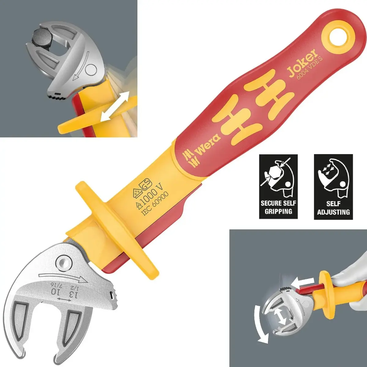 Wera Joker Vde S 6004 Insulated Self Setting Adjustable Spanner 10-13Mm 1