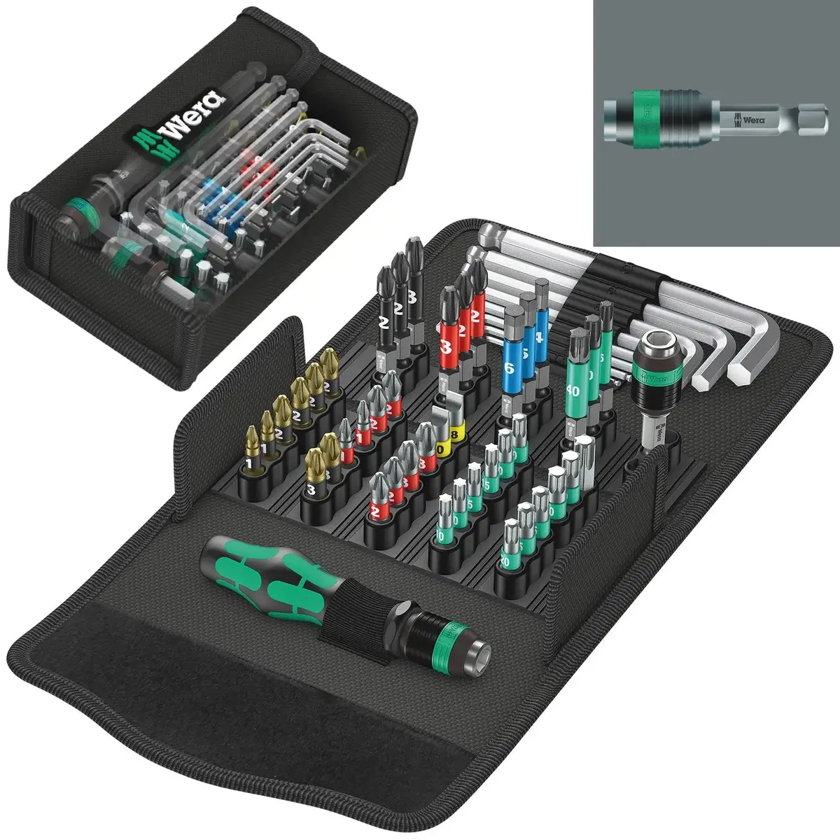 Wera Kraftform Kompakt 100 Compact Screwdriver Bit Service Kit Set 52 Piece 1