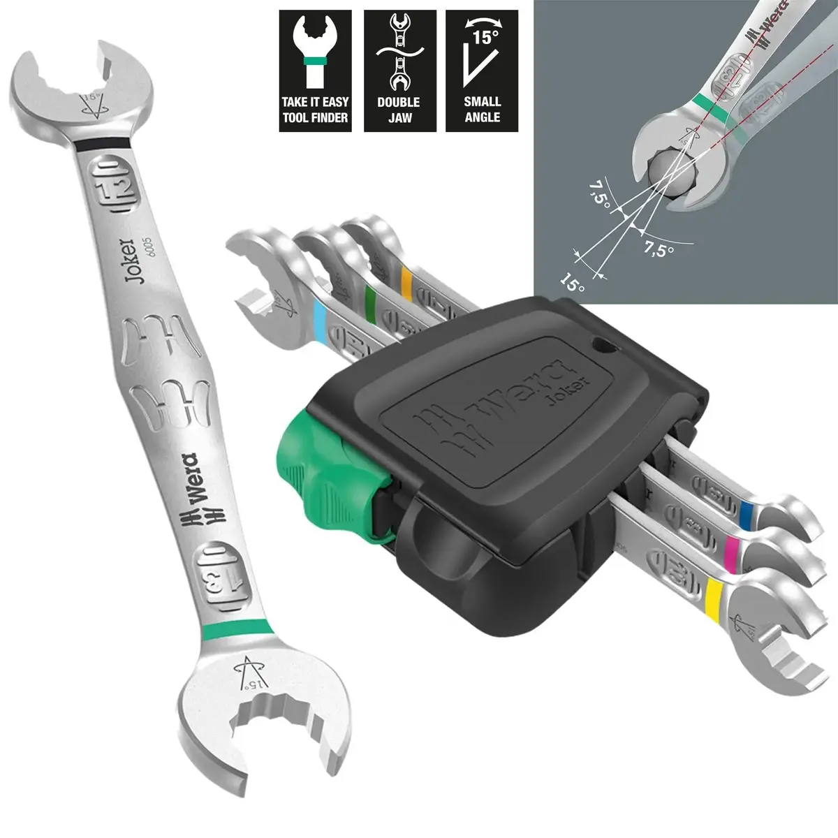 Wera Open Ended Spanner Wrench Set 4 Piece 6-13Mm 6005 Joker 4 Set 1 1