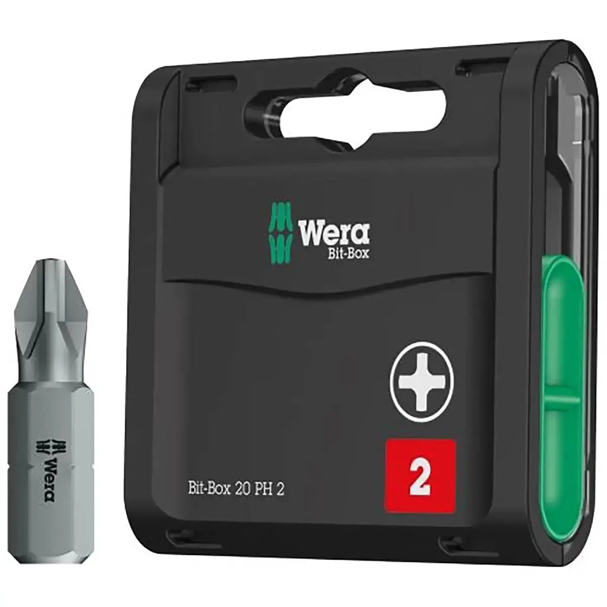 Wera Phillips Screwdriver Bits 20 Pack Ph2 X 25Mm Bit Box Extra Hard 1