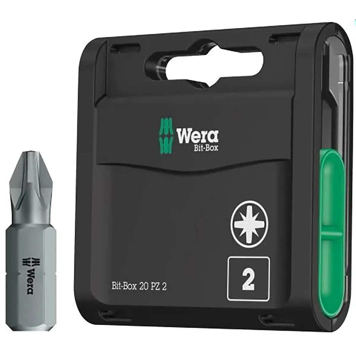 Wera Pozi Screwdriver Bits 20 Pack Pz2 X 25Mm Bit Box Extra Hard 1