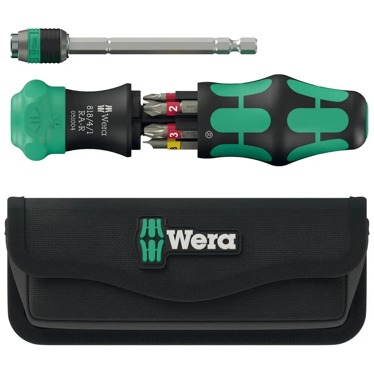 Wera Ratchet Screwdriver Set Kraftform Kompakt 25 Ra-R With Pouch 6 Pieces Ph Sl 1