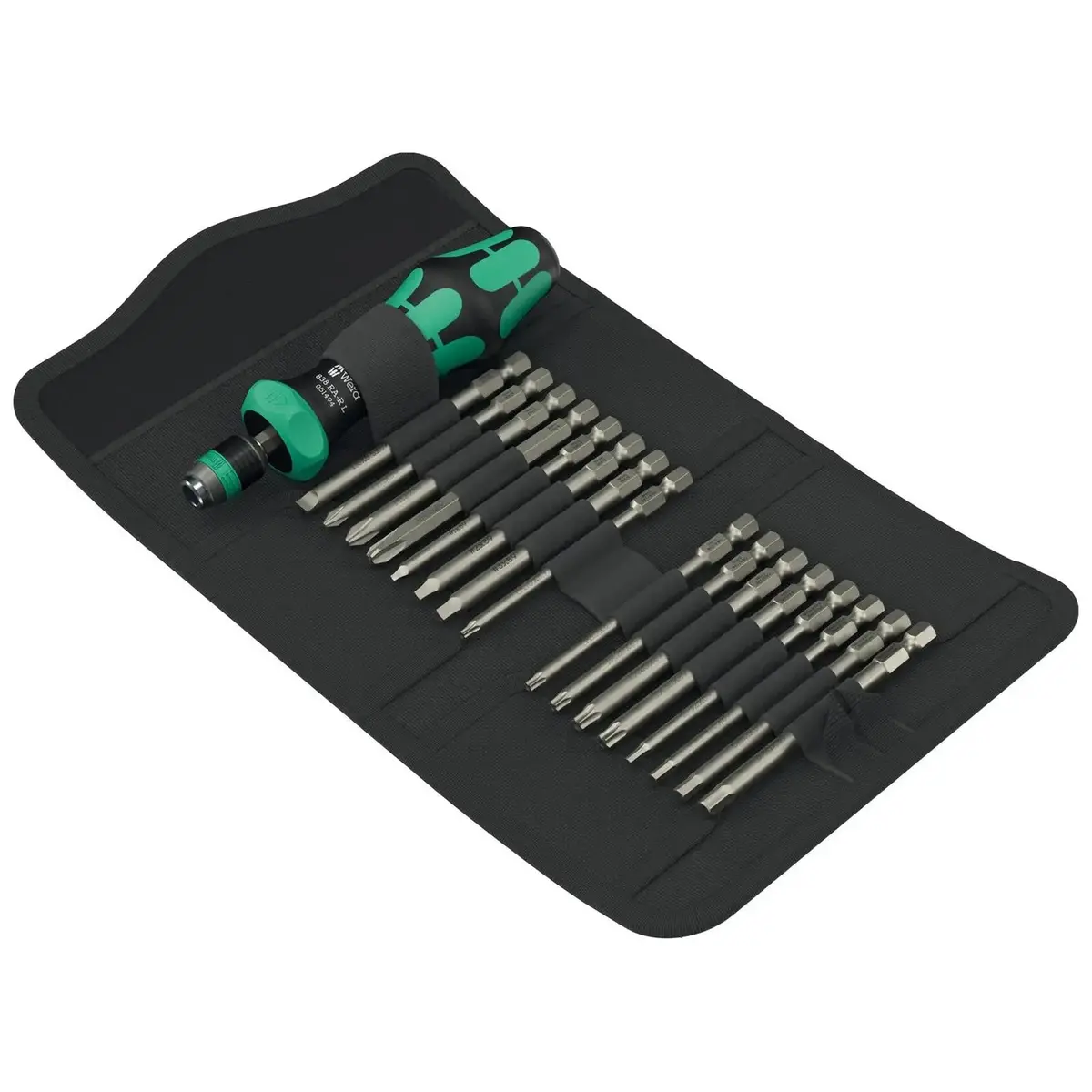 Wera Ratchet Screwdriver Set Kraftform Kompakt 60 Ra-R Imperial 1 17 Pieces  Ph Tx Bo Sl Sq Hex 1