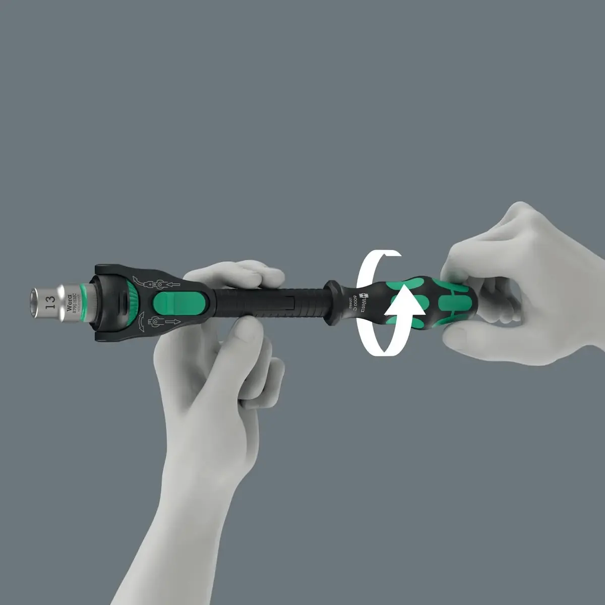 Wera Ratchet Wrench 8000 C Black Edition Zyklop Speed Ratchet With 1/2" Drive 1