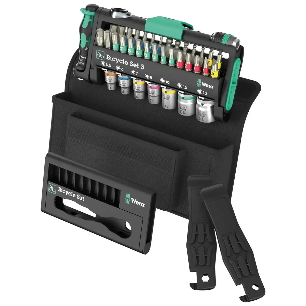 Wera Screwdriver Bits Bit Holder And Socket Set In Pouch Bicycle Set 3 41 Pieces 1