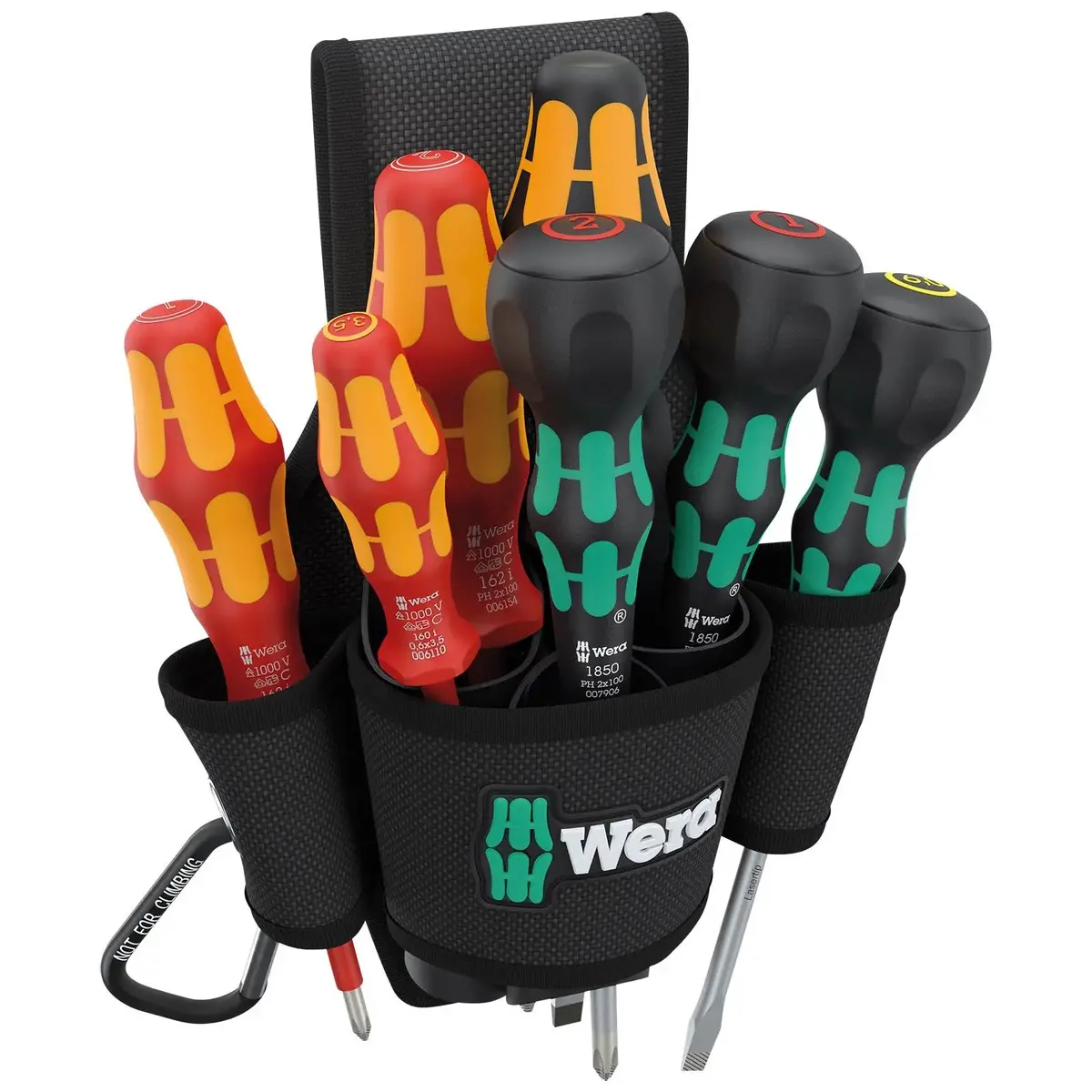 Wera Screwdriver Set 9621 Belt Holster Set 2 Vde Phillips Slotted Ball Grip 8 Pieces 1