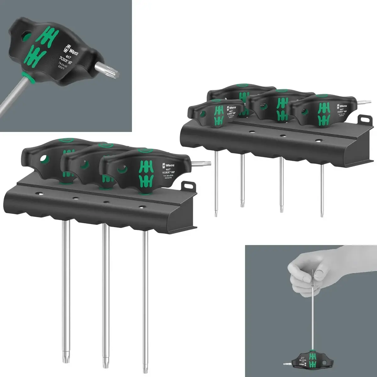 Wera Screwdriver Set T-Handle Torx With Holding Function 7 Piece 467/7 Torx Hf Set 1 1