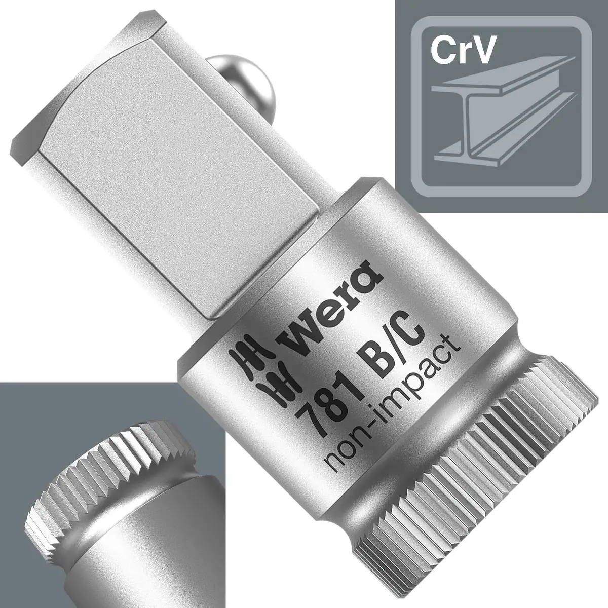 Wera Socket Adaptor 3/8" To 1/2" Drive Connection 781 B/C 3/8" Drive 1