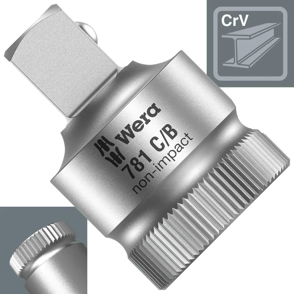 Wera Socket Adaptor Zyklop 1/2" To 3/8" Drive Connection 781 C/B 1/2" Drive 1