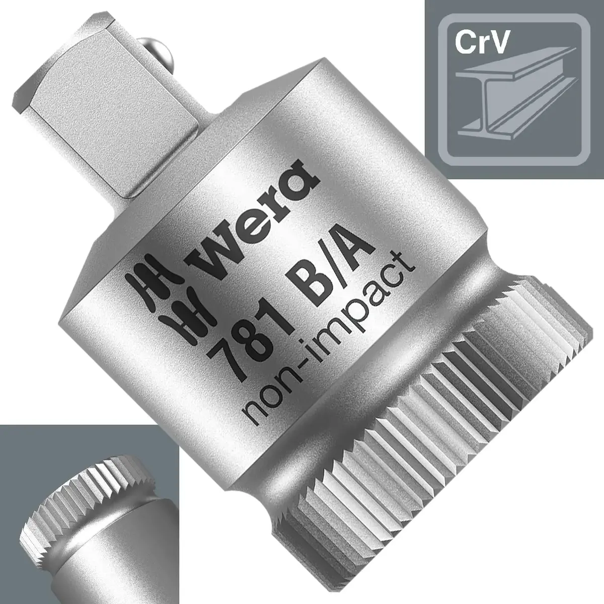 Wera Socket Adaptor Zyklop 3/8" To 1/4" Drive Connection 781 B/A 3/8" Drive 1