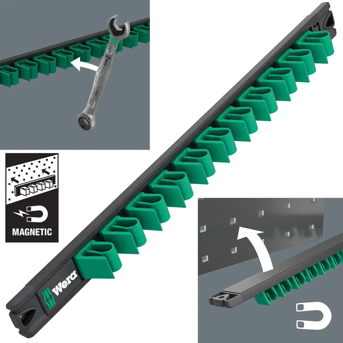 Wera Spanner Rack 9610 Joker Magnetic Rail 11 Spanner Capacity Empty 30 X 370Mm 1