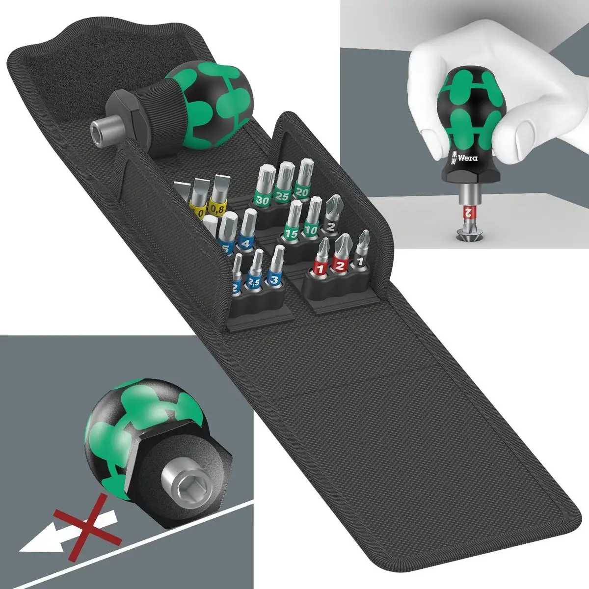 Wera Stubby Screwdriver Set Kraftform Kompakt Stubby 1 19 Piece Pz Ph Tx Sl Hex 1