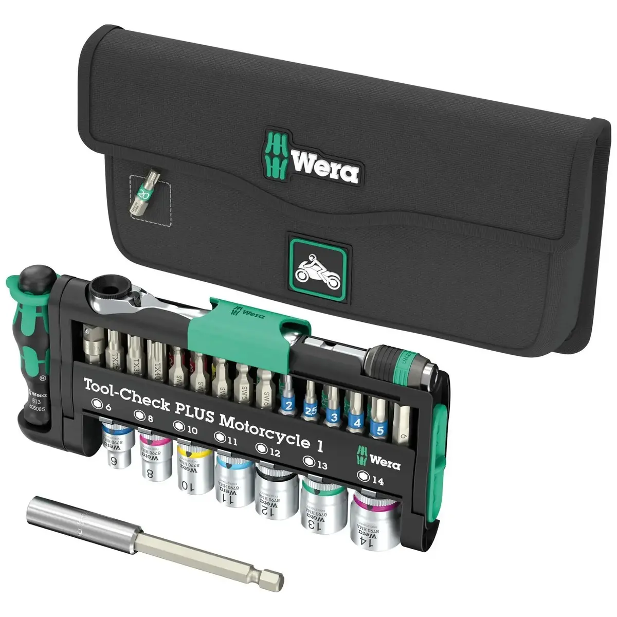 Wera Tool Check Plus Motorcycle 1 Screwdriver Bits And Socket Set 40 Pieces 1