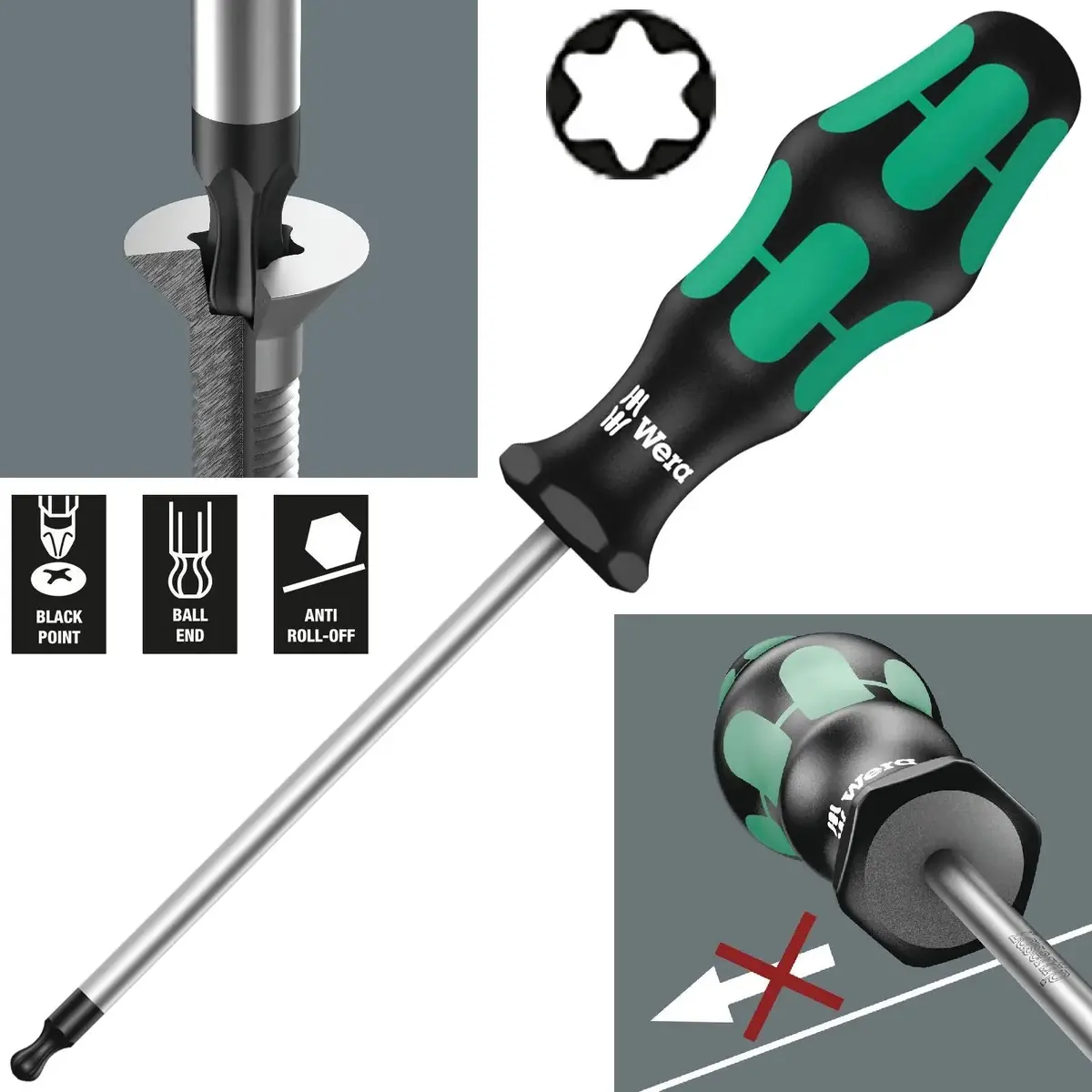 Wera Torx Ball End Screwdriver 367 K For Torx Screws Tx15-Tx30 Allen Key 1