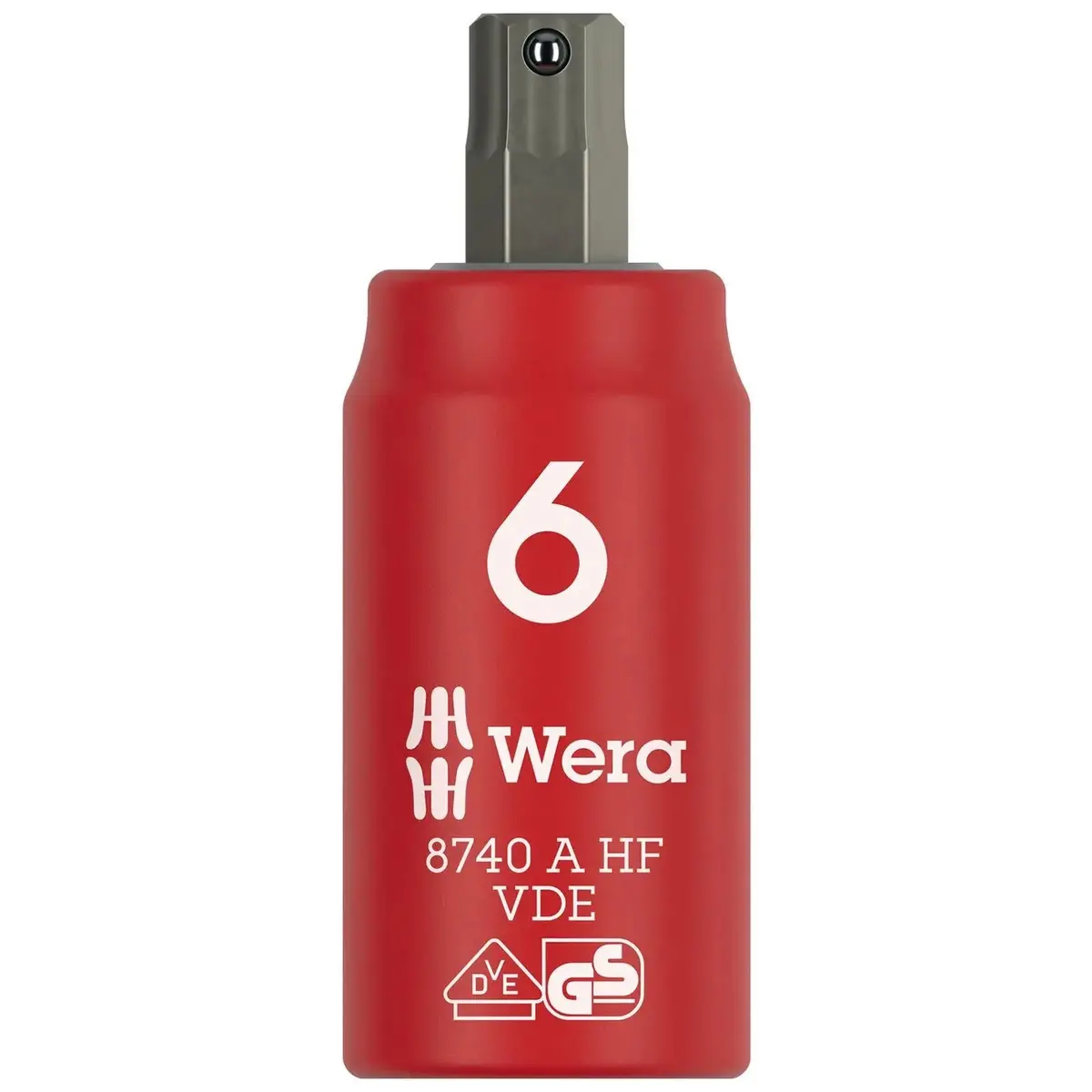 Wera Vde Zyklop Hex Bit Socket 1000V Holding Function 1/4" Drive 8740 A Vde Hf 3-8Mm - Choose Size 4