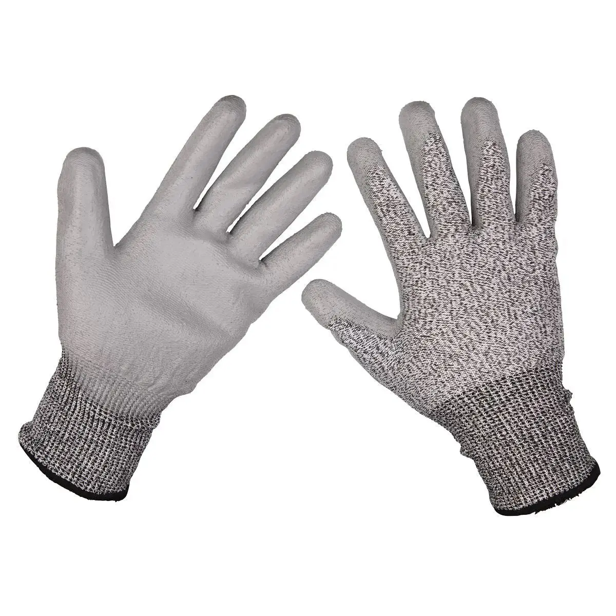 Worksafe By Sealey Anti-Cut Pu Gloves (Cut Level C - Large) - Pair 1