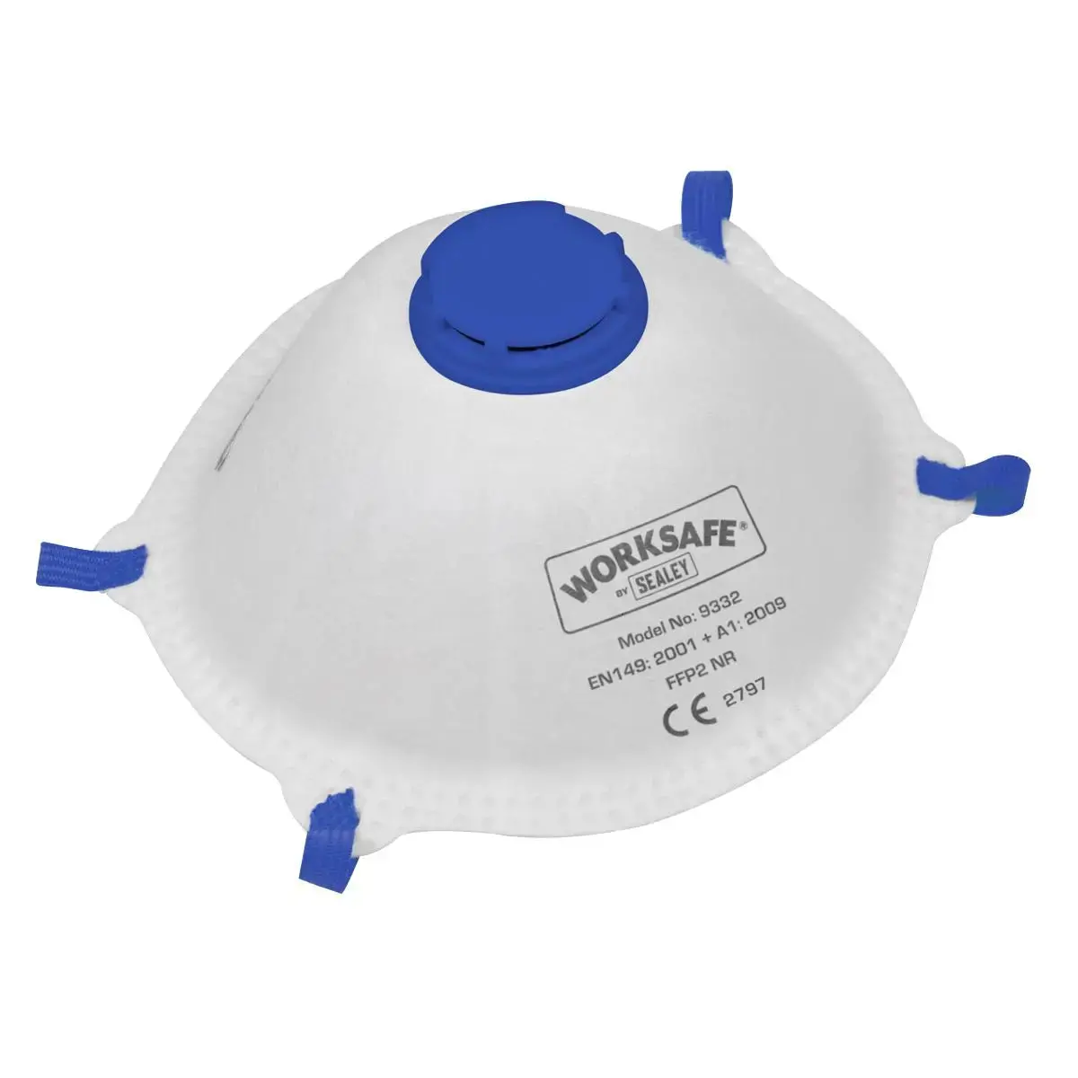 Worksafe By Sealey Cup Mask Valved Ffp2 - Pack Of 10 1