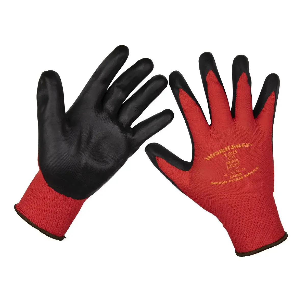 Worksafe By Sealey Flexi Grip Nitrile Palm Gloves (Large) - Pack Of 120 Pairs 1