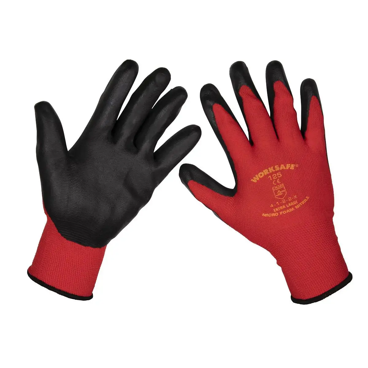 Worksafe By Sealey Flexi Grip Nitrile Palm Gloves (X-Large) - Pair 1
