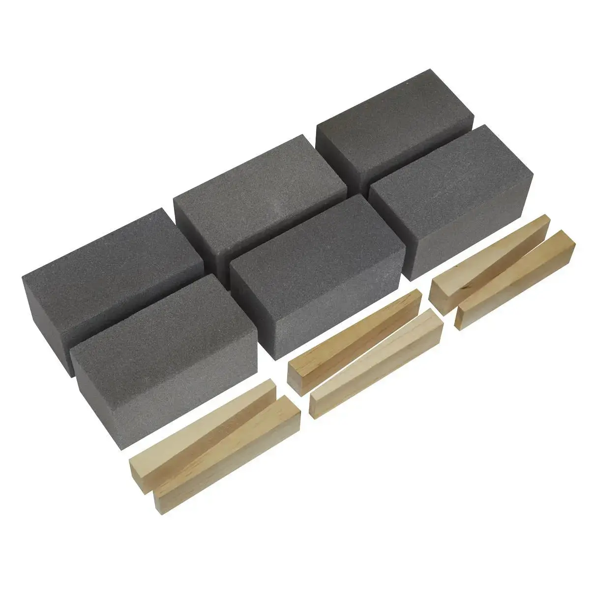 Worksafe By Sealey Floor Grinding Block 50 X 50 X 100Mm 120Grit - Pack Of 6 1