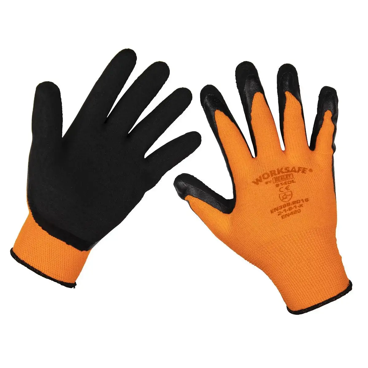 Worksafe By Sealey Foam Latex Gloves (Large) - Pack Of 6 Pairs 1