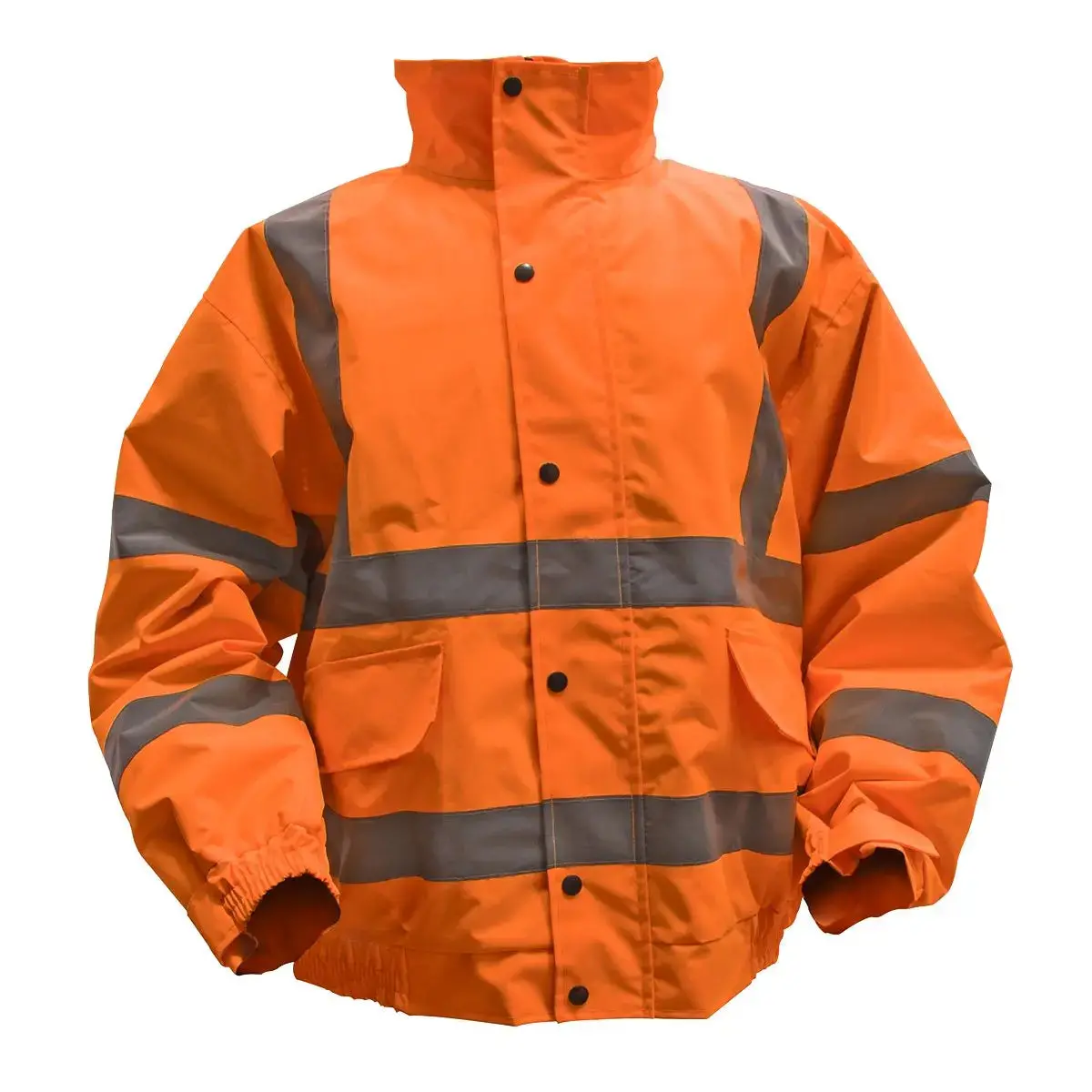 Worksafe By Sealey Hi-Vis Orange Jacket With Quilted Lining & Elasticated Waist - X-Large 1